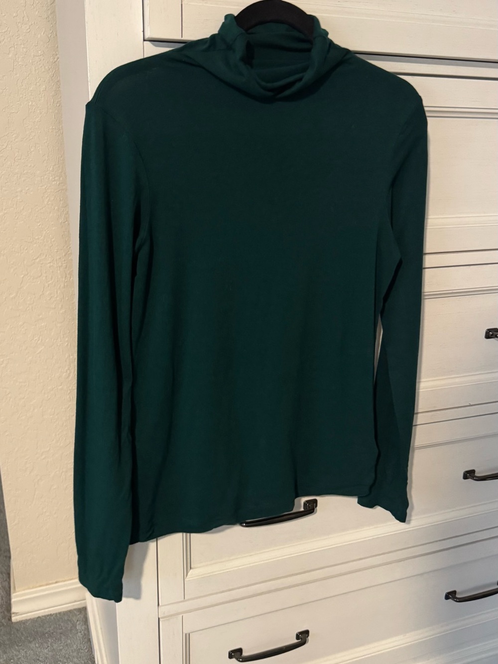 GAP women’s Medium Long Sleeve Mock Neck Top in Deep Teal